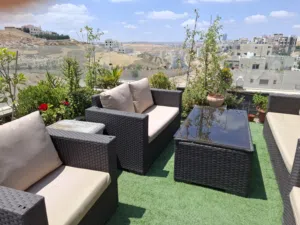 DELUXE FURNISHED ROOF  WITH  AMAZING VIEW  روف مميز مفروش بإطلالة رائعة للإيجار العائلي(ربوة عبدون)