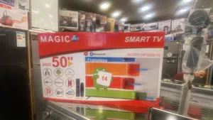 شاشة 50 انش ماجيك Full HD smart أندرويد 14 أوامر صوتيه مع ريموت عدد 2 تتوفر لدينا خدمة التوصيل