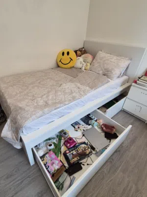 Almost New IKEA bed with drawers