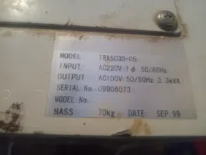 sanyo denki transformer 220-110V 3.3 kva