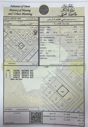 للبيع ارض سكنيه في ولاية صحار - الهمبار