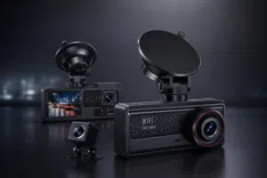 كاميرا سيارة HD Vehicle BlackBOX DVR ثلاثية القنوات مع WiFi