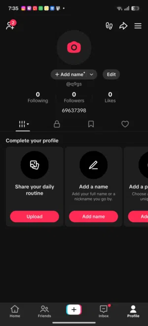 حساب ربيعي تيك q9gs