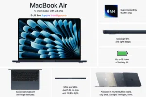 Model: MacBook Air 13-inch (2025) , With Full box and accessories.