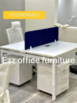 خليه عمل work station خشب mdfاسباني مستورد علي شاسيه معدن متوفر جميع الالوان و المقاسات  متوفر الشحن