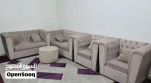 كنب يسع 8 اشخاص . اربع قطع