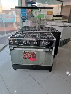 عرض نااار على فرن فريش اسود 90 سم فل سيفتي كامل مع مروحه