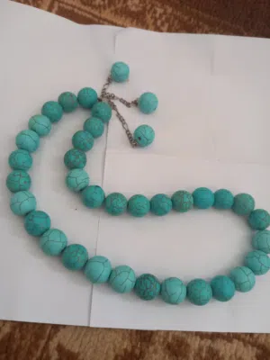 سبحة خرز فيروز  ثقيل. خيط نايلون متين