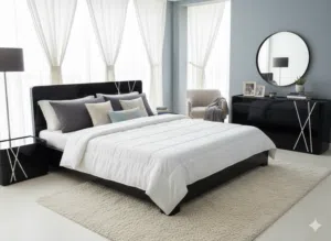 سرير نفرين مع تسريحه و2كمدينو