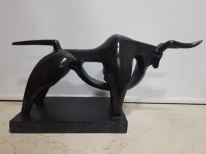 Modern Abstract Resin Sculpture  Glossy Black & Gold  Customizable  Heavy Decor Piece