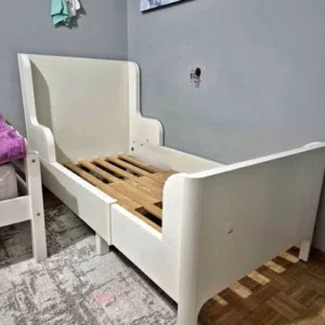 IKEA bed and cabinet