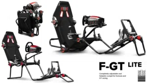 Next level racing racing simulator with monitor stand