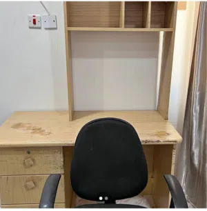 desk and chair