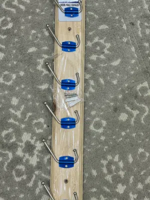 Brand New Wooden Wall Hanger Rack (6 Hooks) – with Screws