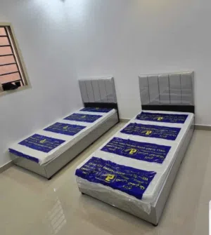 سريرين مفرد مقاس 90×190 مع مرتبتين جديدة