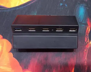 تقسيم USB خمس منافذ لجهاز بلي ستيشن 4 سلم PS4 SLIM