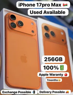 Apple iPhone 17Promax256gb Arabic version clean 100% battery under warranty