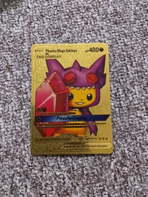 بطاقة pokemon جديده اصلية Pikachu mega sableye