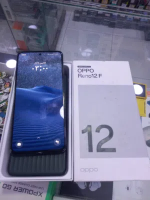 جهاز OPPO RENO 12F موصفات 256جيجا رام 8 مستعمل بحالة الوكالة