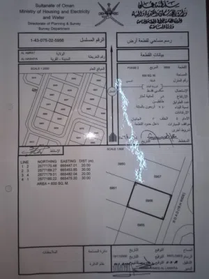 للبيع أرض سكنية مميزة في الحشية – العامرات