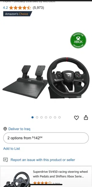 Xbox steering wheel