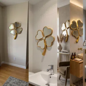 مراية لون دهبي ورده بتجنن بس بديناريين