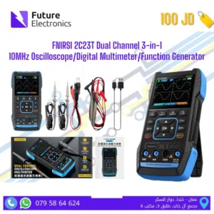 FNIRSI 2C23T Dual Channel 3-in-1 10MHz Oscilloscope/Digital Multimeter/Function Generator