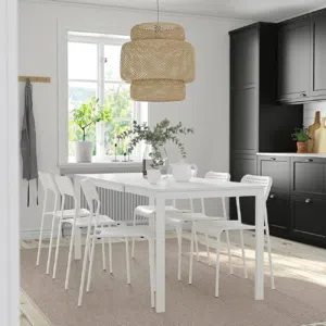 طاولة سفرة للبيع بحالة جديدة ايكيا.. Dining Room White color for sale IKEA