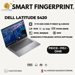 Dell Latitude 5420 14" FHD Laptop, Intel Core i7-1165G7 CPU, 3.00Ghz, 16GB Ram, 256 GB SSD, English