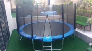 ترامبولين حديد ثقيل 3 متر قطر داخلي فاخرة جدا نظام حديد ثقيل تي قطر كبير أصليه