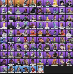 حسابات فورت نايت فوق ال60 سكن