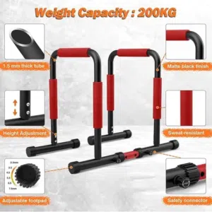 متوازي X Pro الأصلي للتمارين المنزلية  أقوى تدريبات صدر وعضلات ترايسبس وبطن