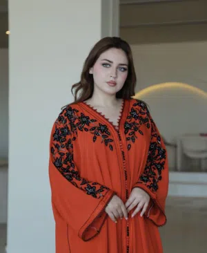 قفطان تركوازي فاخر شك خرز – جديد غير مستخدم