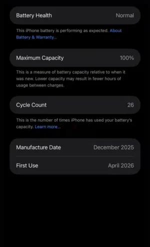 iPhone 17 Pro Max 512GB with 100% Battery Health — Lightly Used
