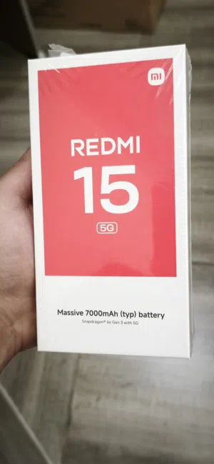 Redmi 15 5G التخزين : 256GB الرام : 8GB جهاز البطارية العملاقة بسعر الحرررررق