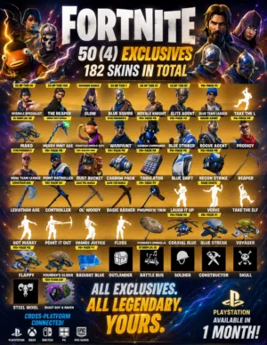 حساب فورت نايت نادر للبيع ((اقرا الوصف))