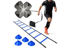 Speed & Agility Training Set with Ladder, Resistance Parachute & Cones (12 cones)