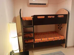 Bunk Bed – Dark Wood & Flower Design - Very Durable (Bought from Dubai)