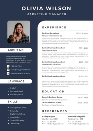 Do you want a clean and professional CV?