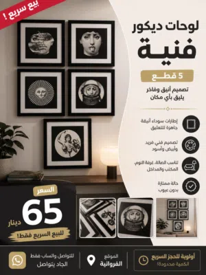 تصفية وبيع قطع ديكور مميزة وفخمة للمنزل (بحالة ممتازة وجديدة)