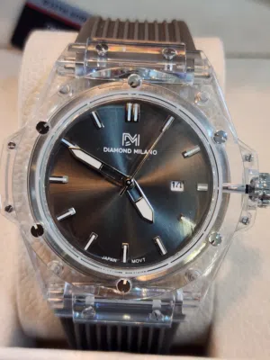 Diamond Milano Transparent Case Watch