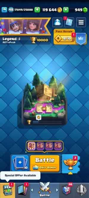 حساب كلاش رويال للبيع - مستوى 48