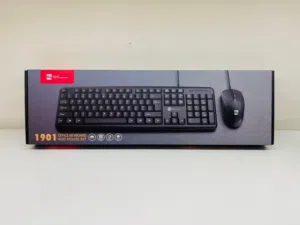 سيت كيبورد وماوس مكتبي R8 1901 – عملي، متين، ومريح للاستخدام اليومي!