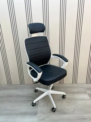 كرسي مدير جلد – راحة وثبات لساعات طويلة إذا بتقعد ساعات عاللعب أو الشغل... هذا الكرسي معمول