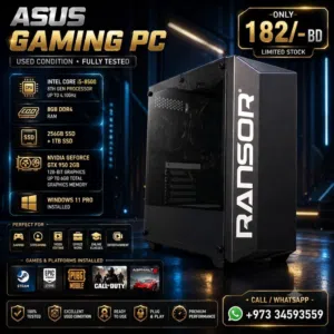 ASUS Core i5 8th Generation Gaming Computer NVidia GTX 950 2GB Graphics Card 8GB DDR4 RAM + 256GB SD
