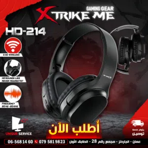 سماعات جيمنغ اصلية صوت ستيريو عالي الجودة  XTRIKE ME HD-214 BK  Wireless Bluetooth headset