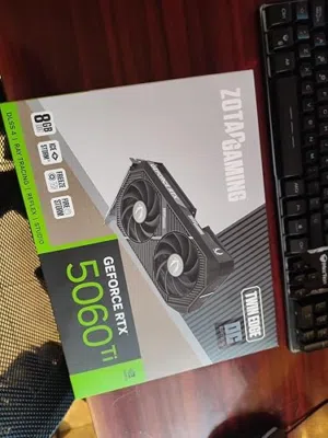 كرت Nvidia RTX 5060 ti 8gb Zotac جديد مكرشم