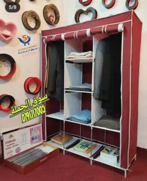 خزانة ملابس حجم جامبو قماش كتان وتر بروف هيكل معدني بتحمل وزن 35 كيلو