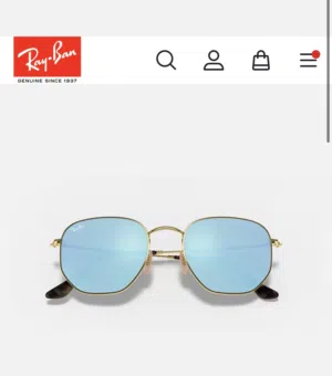 Ray-Ban Flat Lens Sunglasses Blue lens
