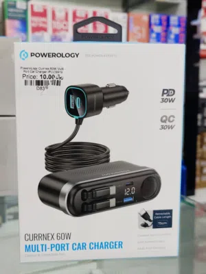 Brand New Powerology Car Charger in Oman  30W Max Output  24 Months Warranty